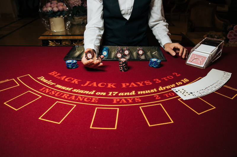 Blackjack table