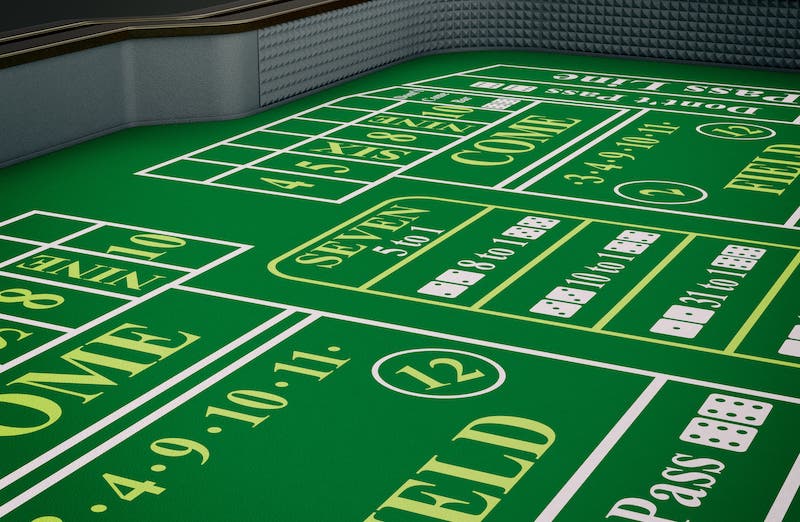 Craps table