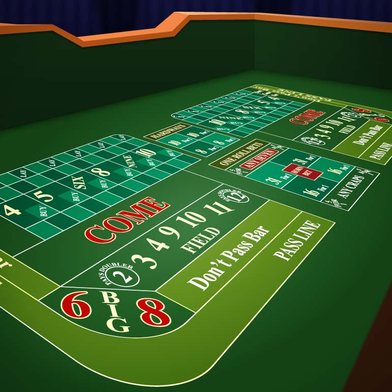 Craps table layout