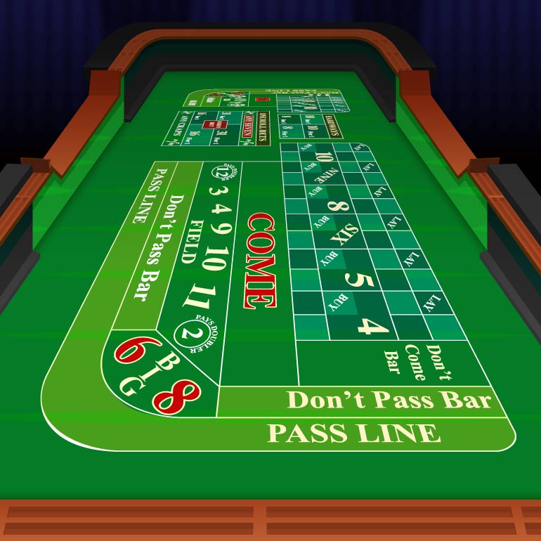 Craps table