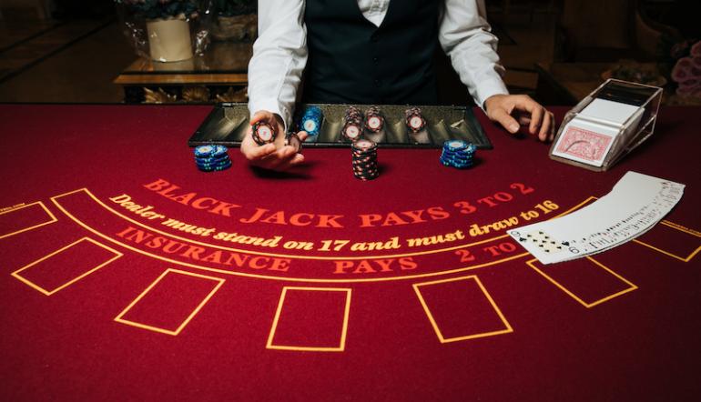 Blackjack table