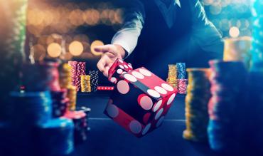 Craps shooting dice